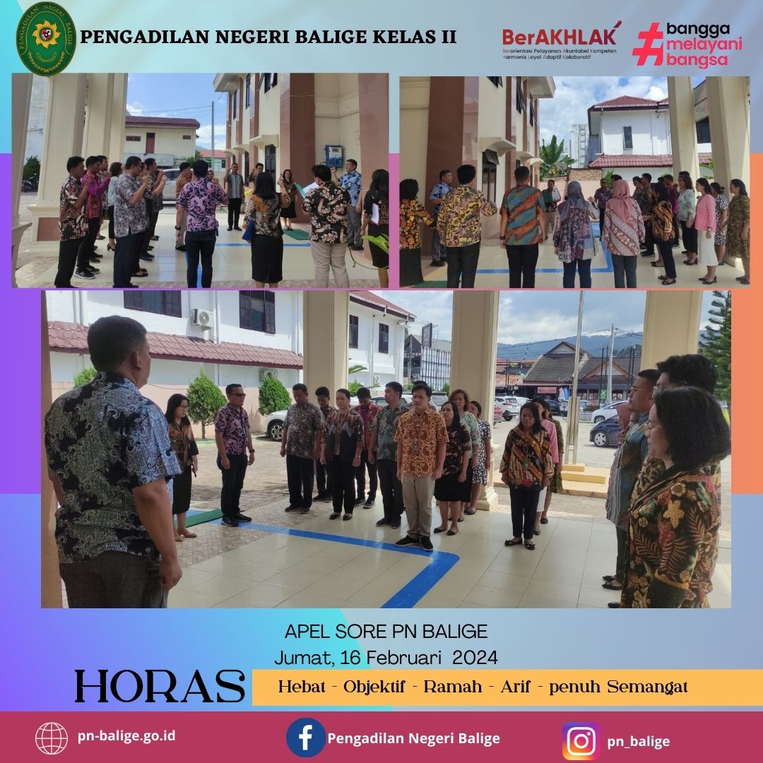 APEL SORE PN BALIGE PADA HARI JUMAT, 16 FEBRUARI 2024